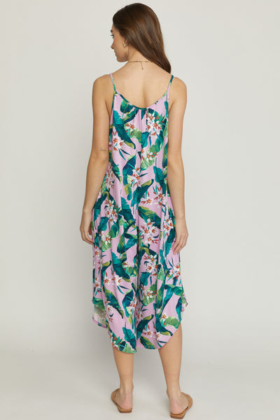 Leaf print sleeveless jumpsuit - the Ashton