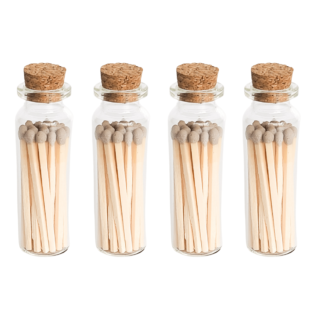 Grey Matches in Small Corked Vial